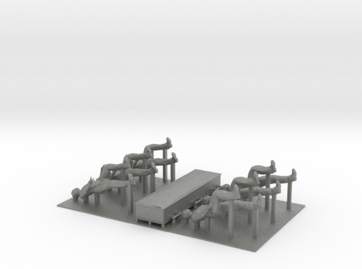 S Scale Casket and Pallbearers 3d printed This is a render not a picture