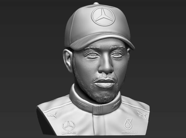 Lewis Hamilton bust 3d printed 
