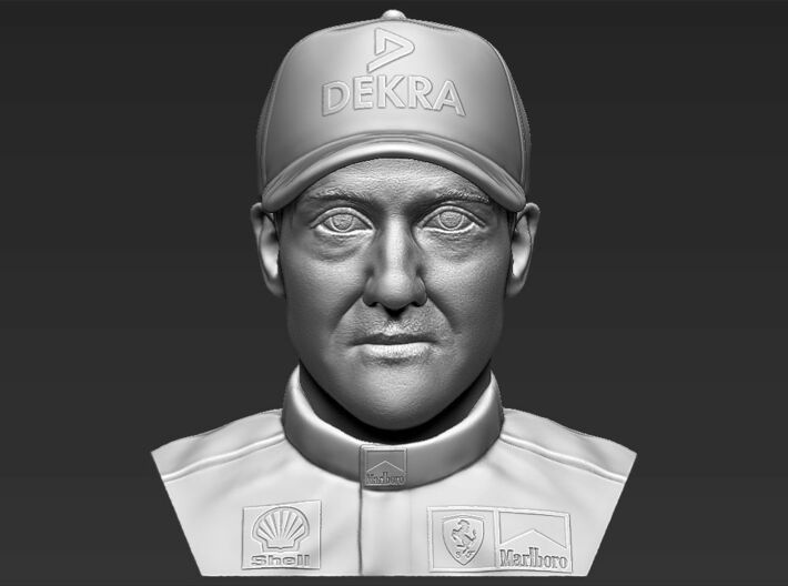 Michael Schumacher bust 3d printed