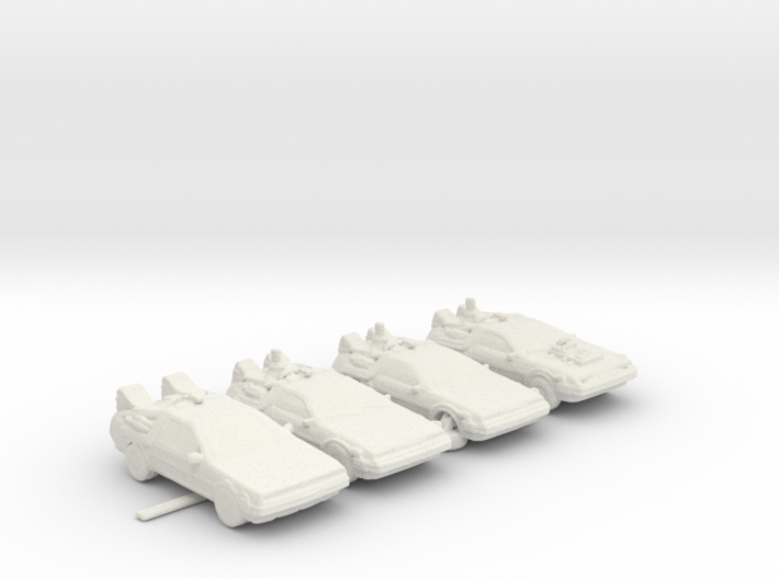 BTTF Deloreans 160 scale White 3d printed