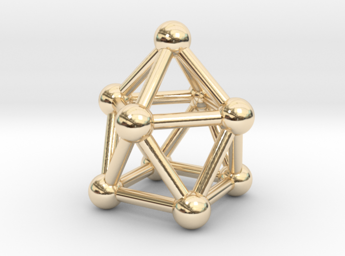 0748 J10 Gyroelongated Square Pyramid (a=1cm) #3 3d printed