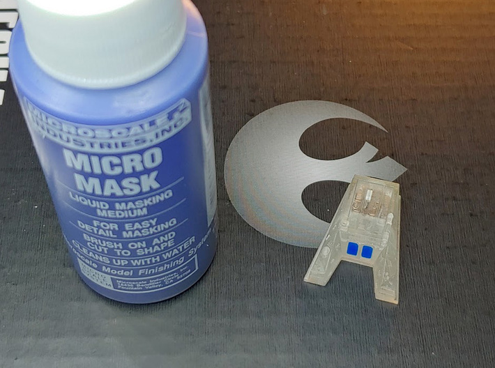 Lit 1/48 Scale Xwing Cockpit for Bandai "Moving Ed 3d printed Masking