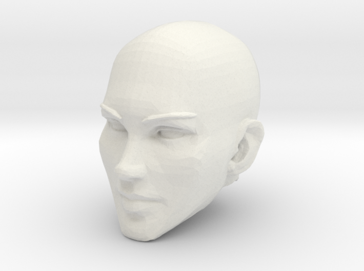 Female Head Bald 2 3d printed