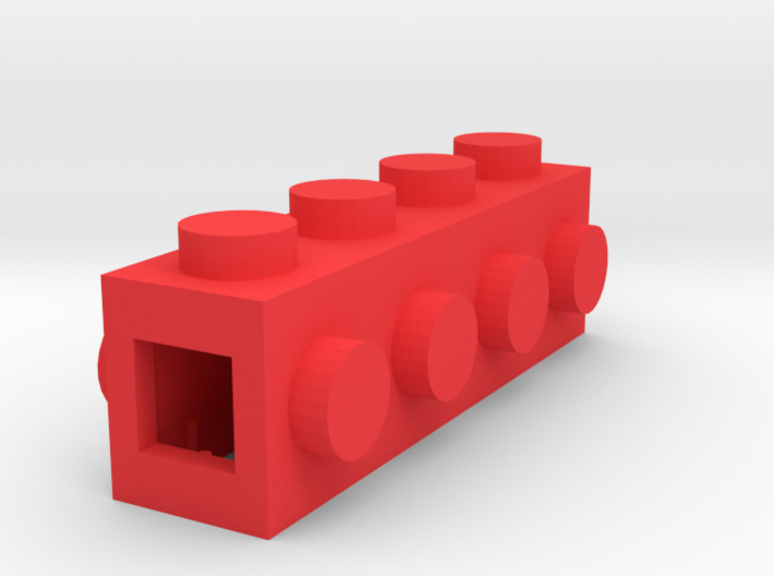 Custom LEGO-inspired brick 4x1 3d printed
