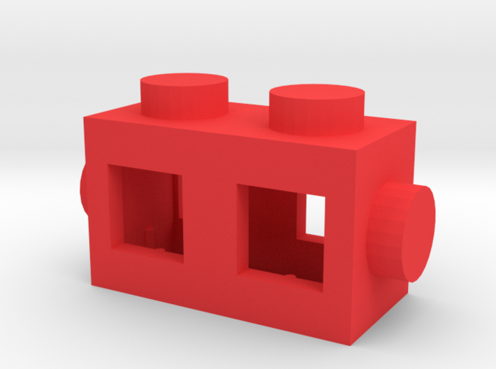 Custom brick 2x1 for LEGO 3d printed
