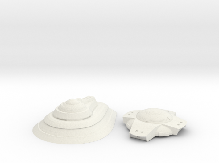 Federation 3 upper hull parts 1 1000 scale 3d printed