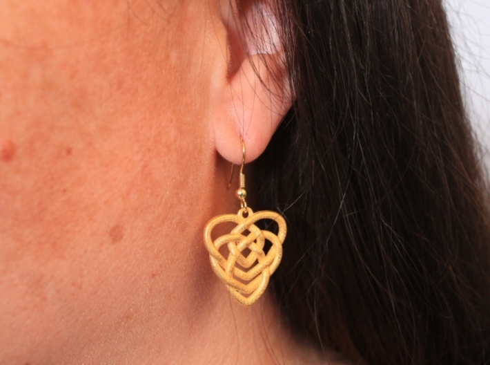 Celtic Motherhood Knot Earrings 3d printed