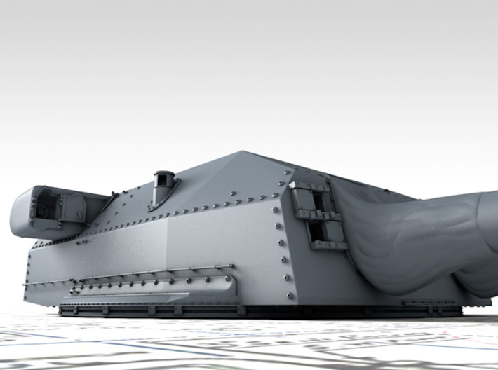 1/350 DKM Bismarck 38cm SK C/34 Guns Blast Bags 3d printed 3D render showing Bruno/Caesar Turret detail
