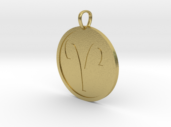 Aries Medallion 3d printed