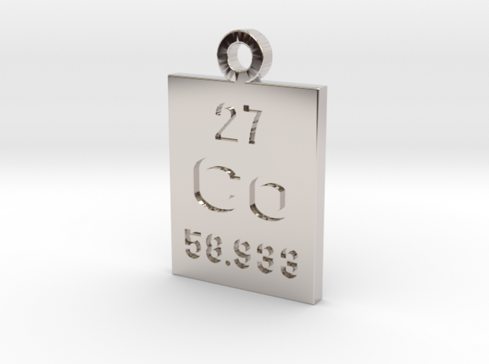 Co Periodic Pendant 3d printed