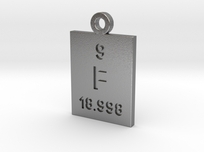 F Periodic Pendant 3d printed