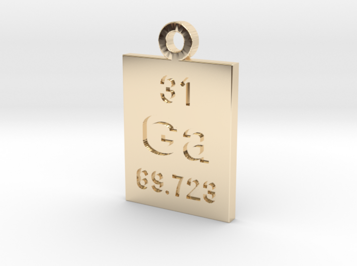 Ga Periodic Pendant 3d printed