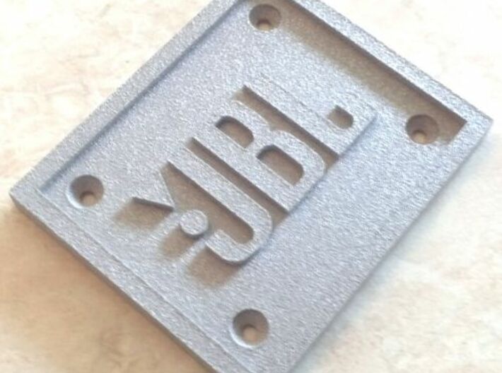 JBL Emblem/Logo for Fender Amplifiers 3d printed Raw Alumide