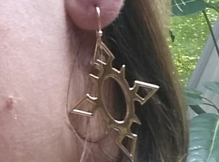 Solhanna Earring 3d printed A simple French loop (not included) is most reccomended for this design.