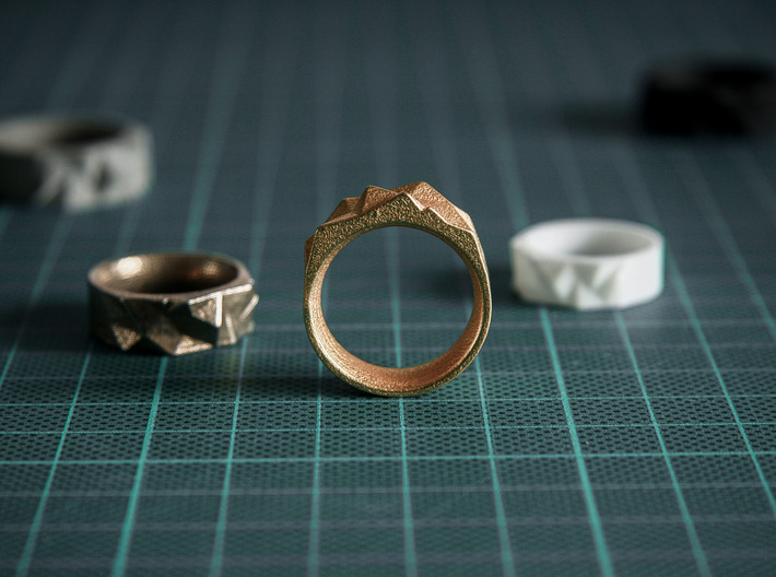 Triangulated Ring - 15mm 3d printed 