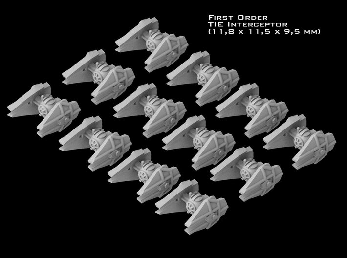 (Armada) 12x First Order TIE Interceptor 3d printed