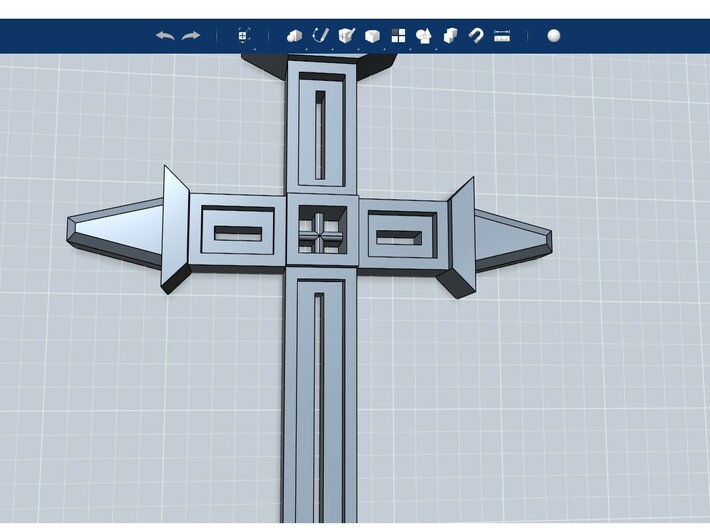 Medieval Cross on Stand Display Piece LARGE 3d printed 