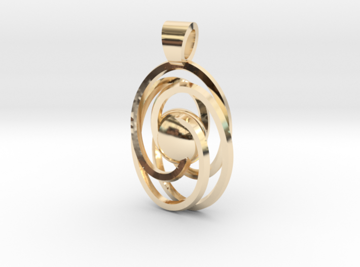 Abstract atom [pendant] 3d printed
