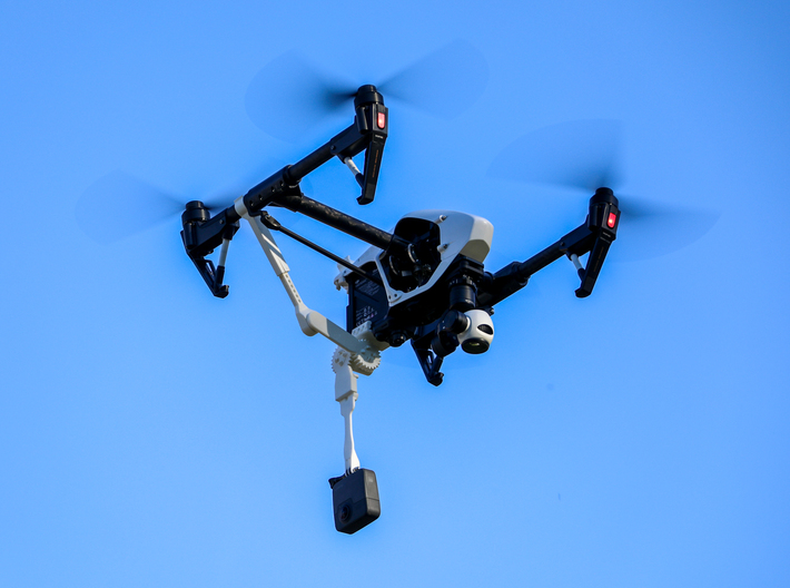 Retractable Camera Mount for Inspire 1 & 2  3d printed 