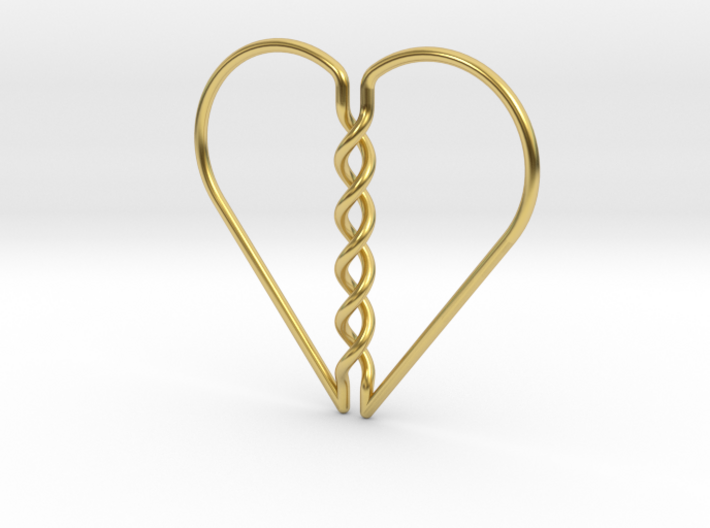 Tangled Heart Pendant (No Holes) 3d printed