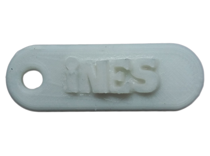 INES Personalized keychain embossed letters 3d printed 