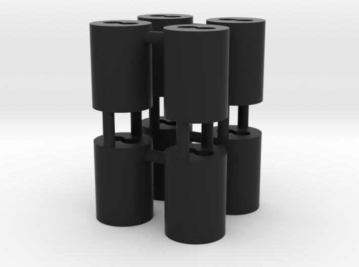 1:8 BTTF DeLorean cilinders for fiber optics 3d printed