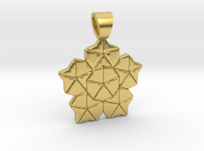 Golden ratio tiling - Lotus [pendant] 3d printed