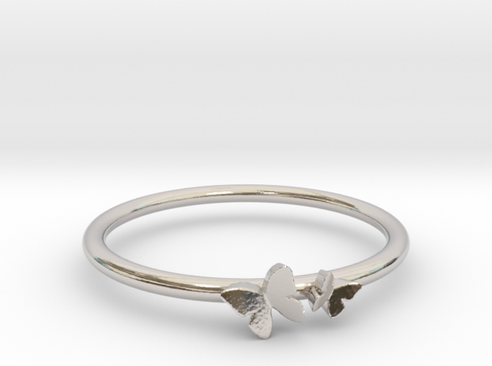 Twin Butterfly Ring (Multiple Sizes) 3d printed