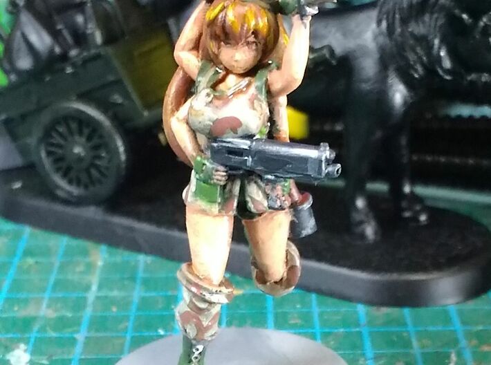 Mutant Soldier Girl 3d printed