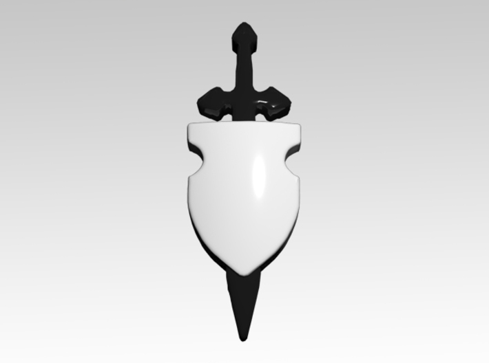 Sword &amp; Shield 2 Shoulder Icons x50 3d printed Product is sold unpainted.