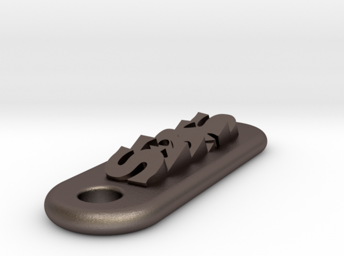 SEBAS Personalized keychain embossed letters 3d printed