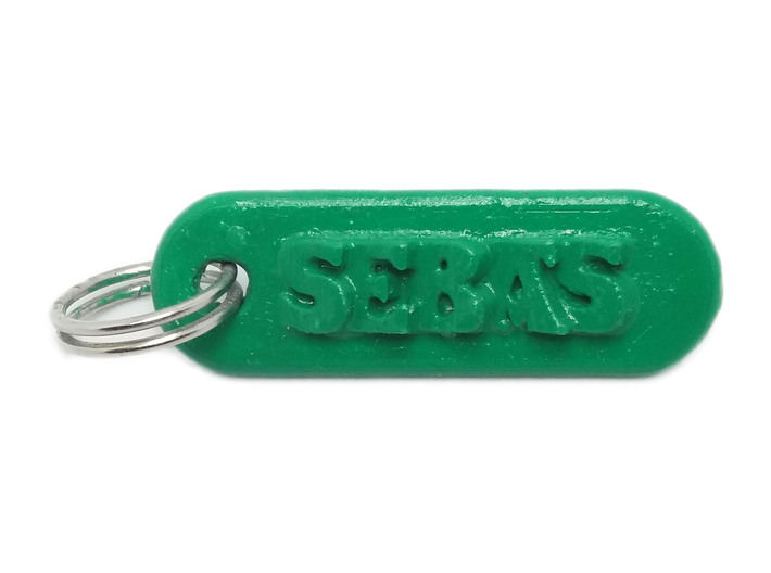 SEBAS Personalized keychain embossed letters 3d printed