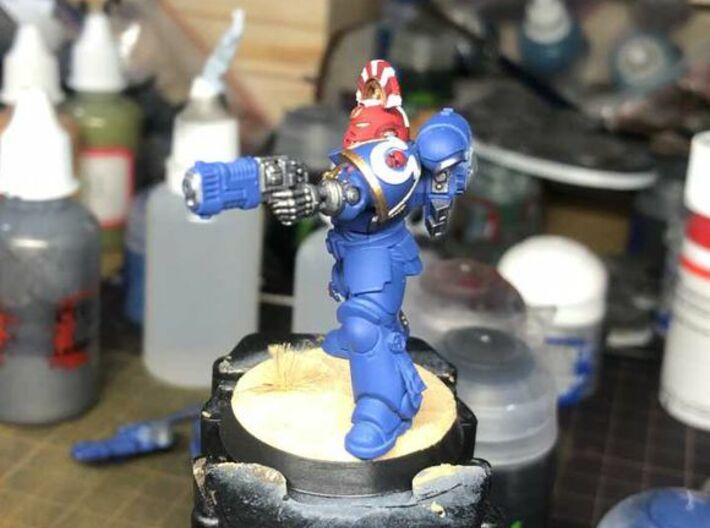 MK Galaxy Papa Blue Sergeant Shoulder 3d printed 