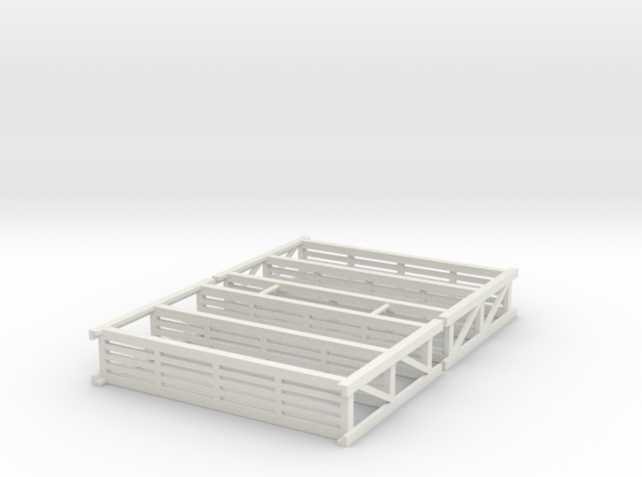 HO Warehouse Pallet Racks Shelving 3d printed