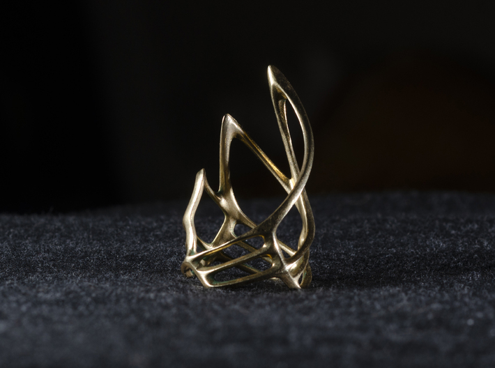 Swirling Claw Ring 3d printed 