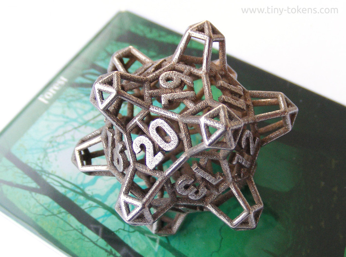 Crystal Lattice Dice, D20 - Spindown Life Counter  3d printed 