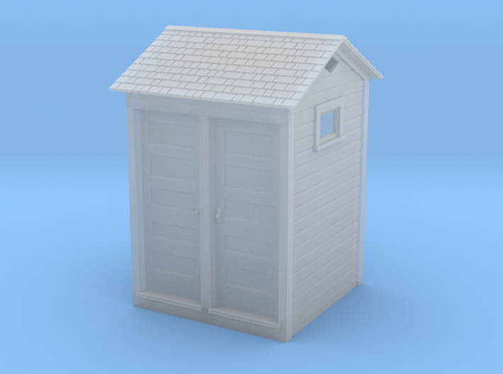 HO Great Northern Double Privy 3d printed Shapeways render