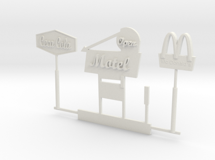 HO Scale Signs 3d printed This is a render not a picture