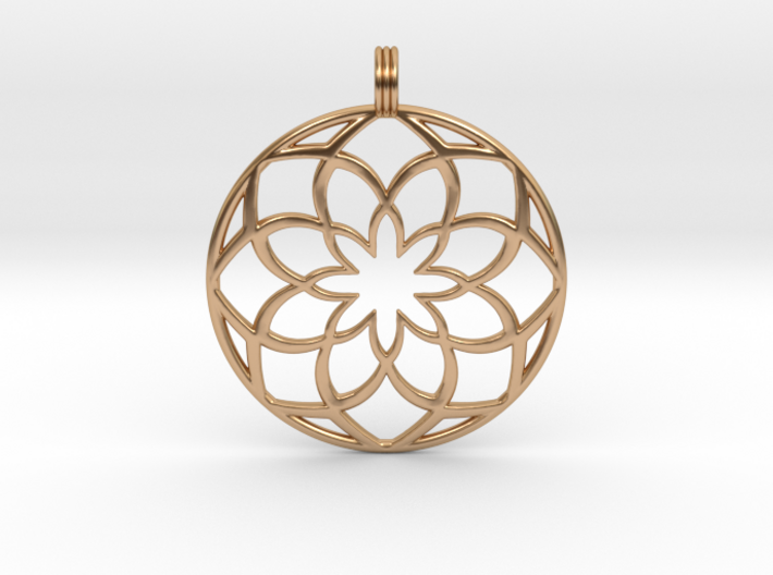 8 Petals Pendant 3d printed