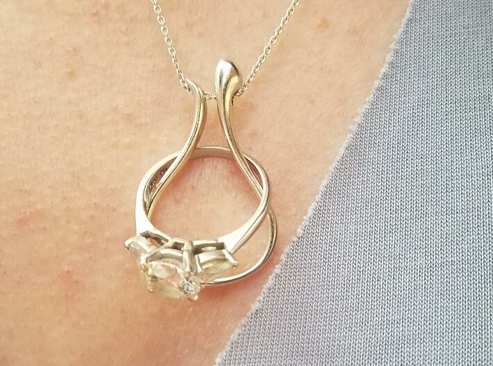 Wishbone Necklace, Ring Holding Necklace, Doctor, Nurse Necklace, Wedding  Ring Holder, Sterling Silver Ring Holder - Etsy