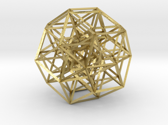 6-cube projected into 3D, triangular struts 3d printed