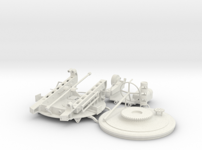  1:36 scale mount for 8"/36 1885 Russian Naval gun 3d printed 