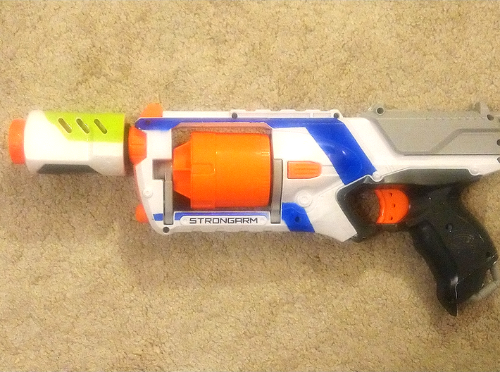 Modulus Barrel Adapter for Nerf StrongArm 3d printed 