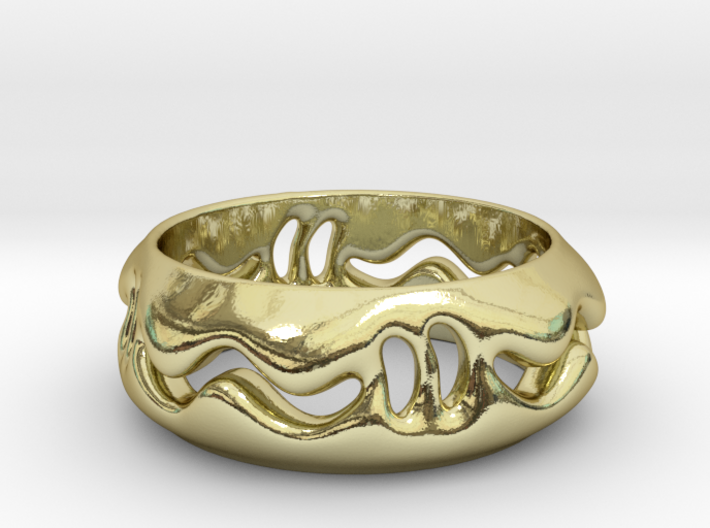 Organic dragon ouroboros snake ring 3d printed 