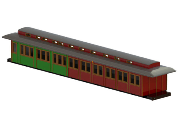 BCo1 modell 93 - Swedish passenger wagon 3d printed CAD-model