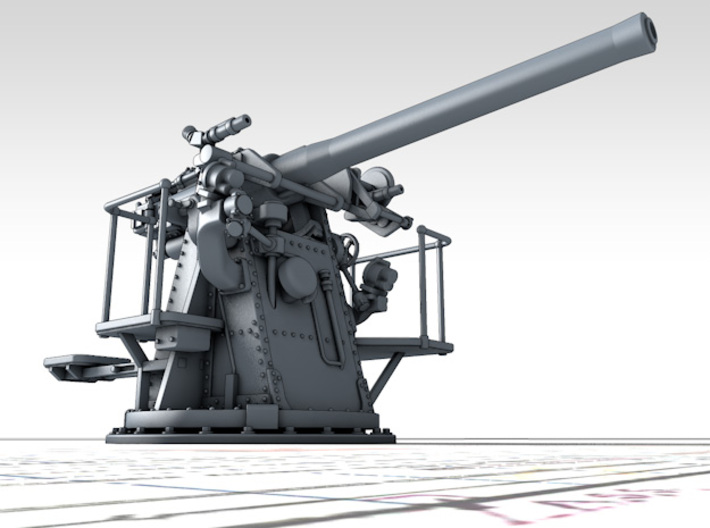 1/35 RN 4"/45 (10.2 cm) QF MKV MKIII x1 3d printed 3d render showing product detail