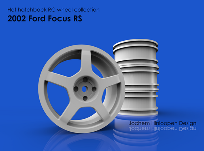 2002 Ford Focus RS 1/10th RC wheel 3d printed