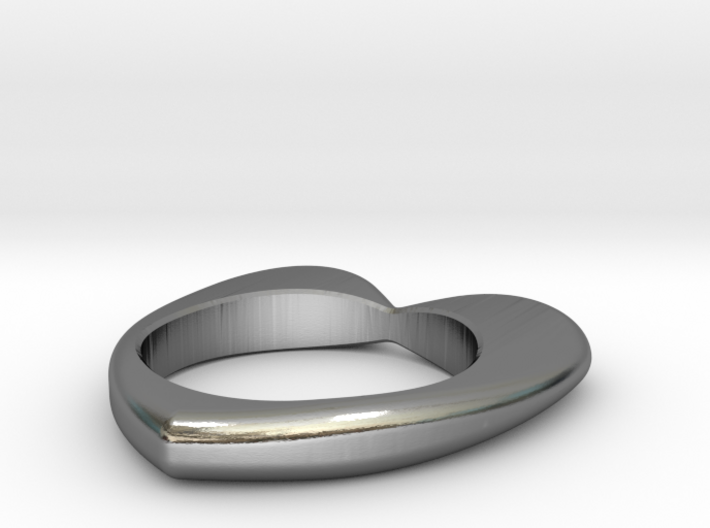 Heart ring (custom text) - 18 EUR - 8 US 3d printed