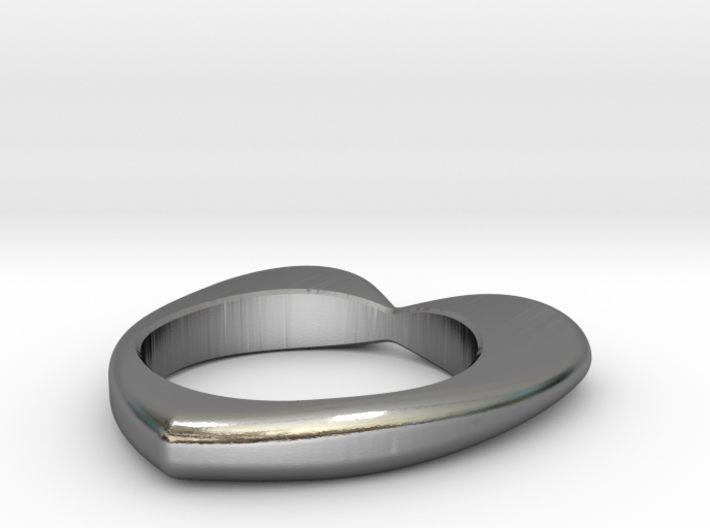 Heart ring (custom text) - 17 1/4 EUR - 7 US 3d printed