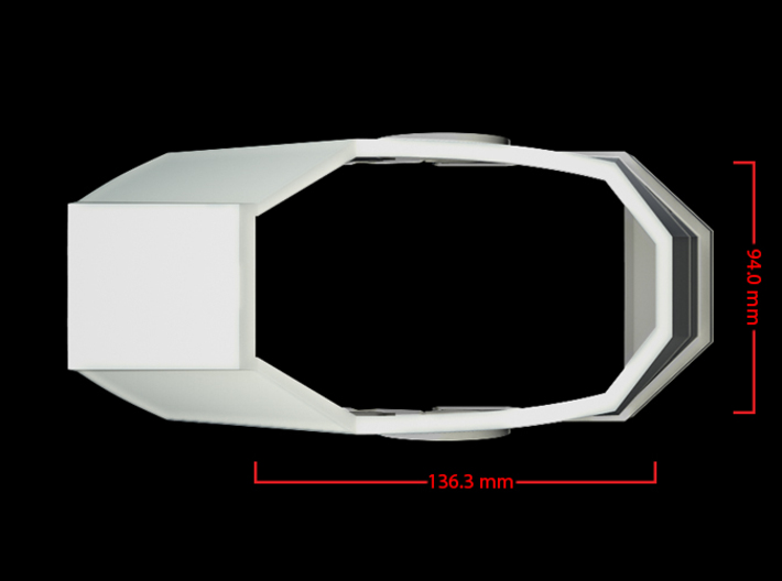 Iron Man Boot (Heel NO sole) Part 1 of 4 3d printed CG Render (Top Measurements)